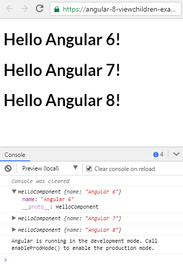 Angular 5 ViewChildren Example