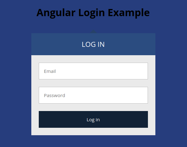 Angular Reactive login form